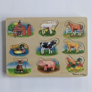 Melissa & Doug Wooden Sound Puzle Farm Animals